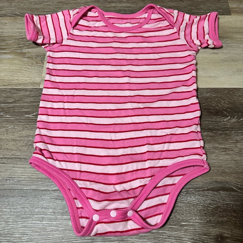 Pink Striped Kids One Piece 18-24M